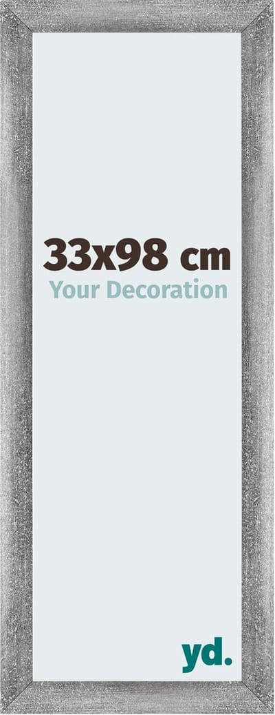 Your Decoration - Fotolijst 33x98 cm - MDF - Grijs Geveegd - Mura