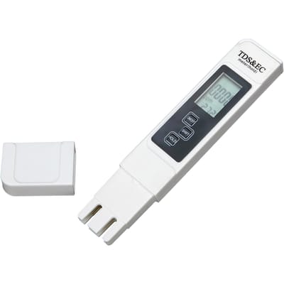 Waterkwaliteitstest Digitale watertestermeter 3 in 1 TDS EC-temperatuur wit