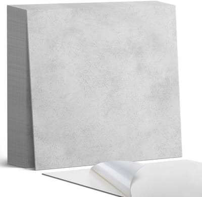 Coloray Plaktegels - Ruwe betontextuur Zelfklevende Tegels - 20 cm x 20 cm - Grijs Plaktegels - 20 stuks - Vierkant PVC Tegels - Plaktegels Badkamer - Plaktegels Vloer - Vinyltegels Vloer Zelfklevend - Wandtegel Zelfklevend