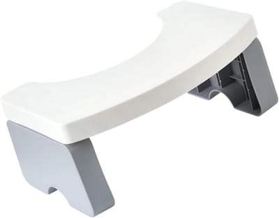 Toilet Opstapje - Voetenbankje Krukje - Gezonde Zithouding - Antislip Onderkant - 17.5 x 21.5 x 17.5 cm - Wit