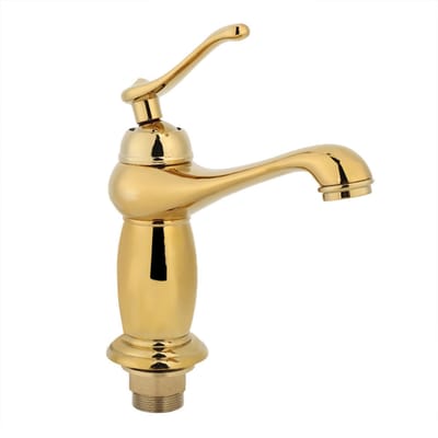 Robinet Européen Chaud et Froid Robinet de Salle de Bain Antique G1 2 (Gourde Dorée) beige