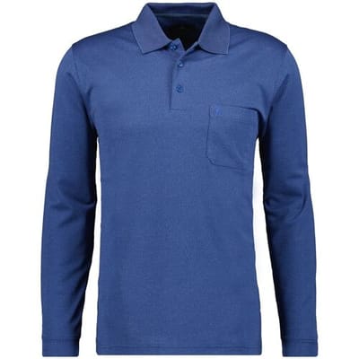 Ragman Polo Softknit Easy Care Mini Jacquard Design Royal Blue / male