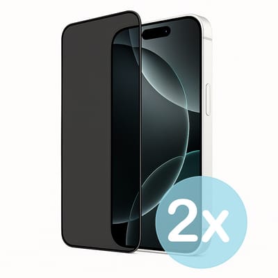 Privacy Screenprotector Geschikt voor iPhone 16 Pro – Anti-Gluren – Krasbestendig Gehard Glas 9H – Volledige Dekking – 2-Pack – FuturiQ