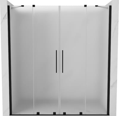 Mexen Velar Duo schuifdouchedeur 180 , matglas, zwart - 871-180-000-32-70