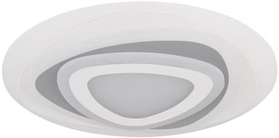 LED plafondlamp afstandsbediening dimbare daglichtlamp plafond, CCT, metaal wit, 46W 3200lm 3000-6000K, DxH 50x6 cm