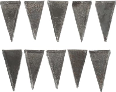 Dailygoods- Houtsplijtwedges 20 Stuks - Carbon Staal - Hameraccessoires - Houten Handgreep - Compacte Afmetingen - Duurzaam Gebruik - Splijtwedge
