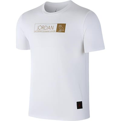 Jordan Logo Crew Neck T-shirt met korte mouwen Heren Tops Wit 872835-100 M white