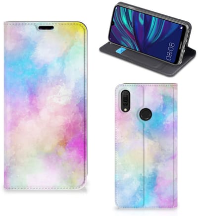 Bookcase Huawei Y7 hoesje Y7 Pro (2019) Watercolor Light