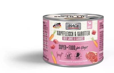 MAC's Hondenvoer Natvoer Blik - 93,9% Kopvlees & Wortel - 6 x 200g