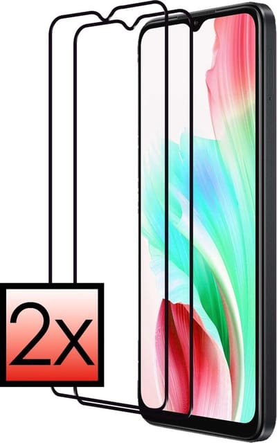 Screenprotector - 2 Stuks - Geschikt voor OPPO A18 - Full Cover - Beschermglas - Gehard Glas - Tempered Glass - Screen Protector
