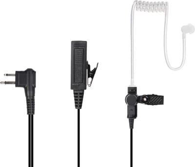 Hoornie - Heavy Duty Oortje Voor Motorola Portofoon / Walkie Talkie met 2 pins stekker. Oa. voor de CP040, CLR446, DP1400, XTNi, XT420, XT460 en meer.