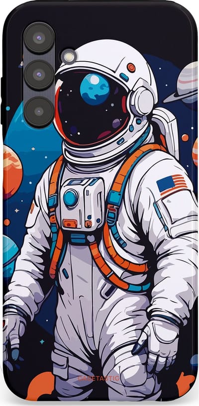 Casetastic Hoesje Geschikt voor Samsung A25 - Stijlvolle Beschermende Duo-layer Case - Astronaut in space