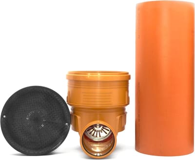 Inspectie Schacht - Afvoer Put - Afvalwater Systeem - Robuust Polypropyleen - DN 400 - Grijs