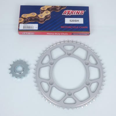 Kit chaîne Axring pour Moto Husqvarna 125 TC 2014 à 2019 14x50 pas 520 Neuf