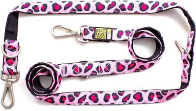 Max & Molly Hondenriem Multi Leopard Pink XS