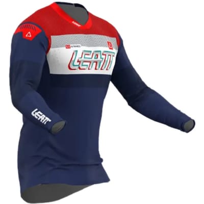 Leatt Moto 5.5 UltraWeld V24 Royal Rood Donkerblauw Motocross Jersey -