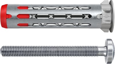 Holle Wandpluggen - Bevestigingspluggen - Holle Platen - Twee Materiaal Technologie - 6 x 55 mm - Zilver