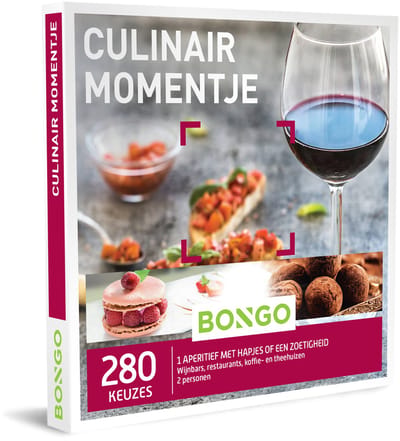 Bongo Bon - Culinair Momentje Cadeaubon - Cadeaukaart cadeau voor man of vrouw | 280 culinaire momentjes in wijnbars, restaurants of koffie- en theehuizen