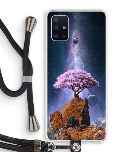 Case Company® - Hoesje met koord geschikt voor Samsung Galaxy A51 4G hoesje met Koord - Ambition - Telefoonhoesje met Zwart Koord - Bescherming aan alle Kanten en Over de Schermrand