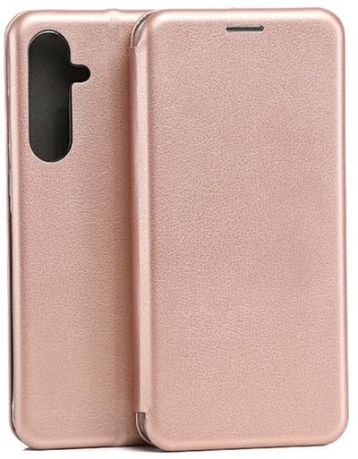 Beline Serie - Samsung A55 Hoesje - Roze-gouden Boekstijl - Magnetisch Slot - Functie als Standaard