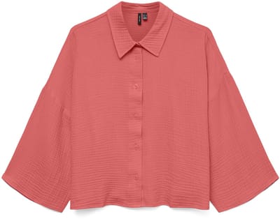 VERO MODA - VMNATALI CROP SHIRT WVN NOOS - Dames - Blouses