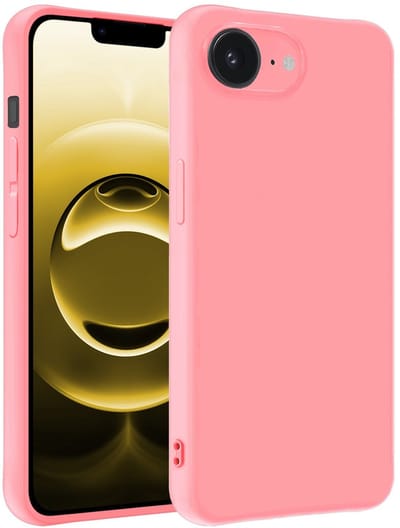 Hoesje - Geschikt voor Apple iPhone 16e - Sterk & Shockproof - Hoes Cover - Siliconen Case - Telefoonhoesjes - Lichtroze