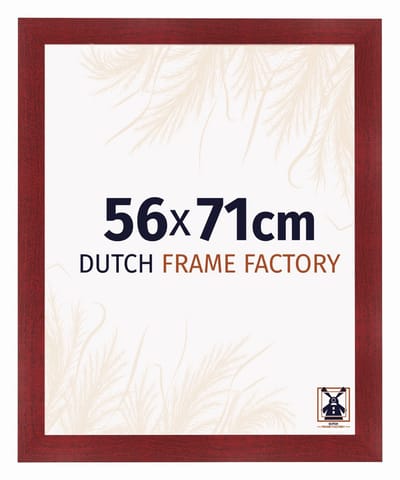 Fotolijst 56x71 cm - MDF - Wijnrood Geveegd - Praag