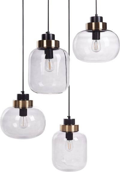ZAYANDE - Hanglamp - Lichtgrijs - Glas