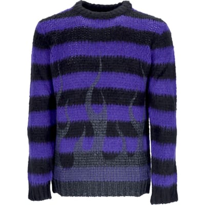 Zwarte Flames Jumper Paarse herentrui