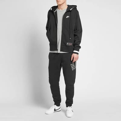 Nike Air trainingspak voor heren met doorlopende ritssluiting volledig in zwart