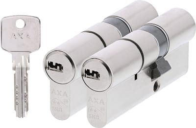 AXA Dubbele veiligheidscilinders (Comfort Security) 30-45 mm: 2 stuks gelijksluitend - SKG**