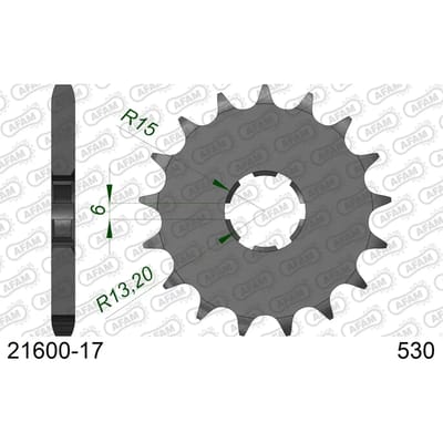 Tandwiel Afam 530 17 dents