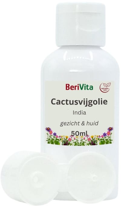Cactusvijgolie 50ml - Pure, Koudgeperste en Onbewerkte Prickly Pear Oil uit India - Opuntia Ficus Indica