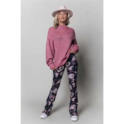 Colourful Rebel Paisley Peached Flare Broek - Maat S