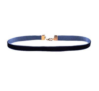 Jomide Choker - Blauw - Retro - Fluweel
