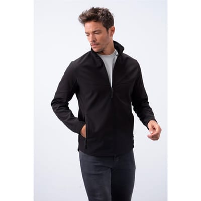 Heren Effen Scuba Zip-Front Jas