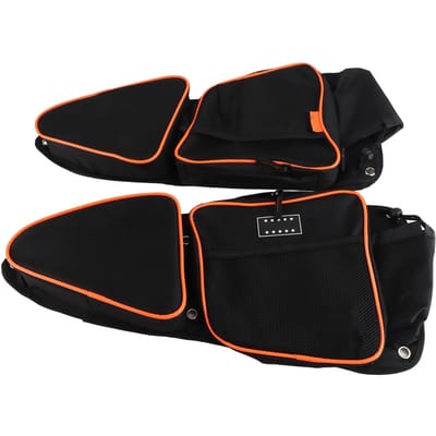 2 stuks Opbergzakje Deurvak met Bekerhouder Vervanging voor Polaris RZR XP Turbo Turbo S 1000 S900(Zwart Oranje ) black