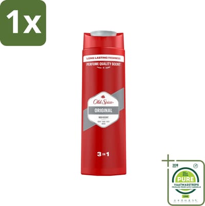 1 x Old Spice - Original - Douchegel 3-in-1 - Reinigt, Verfrist & Verzorgt - 400 ml - Douchegel - 3-in-1 - Reinigen - Verfrissen - Verzorgen