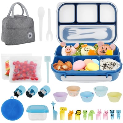27 Stuks Lunchbox 1300ml Magnetron Voedselcontainer Bento Box Opbergtas Sausdoos Lepel Fruitvork Voor Kinderen Volwassenen Picknick Thermos