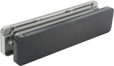 Homebox - de isolerende, tochtvrije en geluiddempende brievenbus – buitendeel aluminium zwart geborsteld - binnendeel gespoten in aluminium kleur