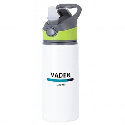 Hacebo® - vader loading waterfles met rietje groen - Papa - ochtendkoffie laden - vader cadeautjes - vaderdag - verjaardagscadeau - verjaardag - cadeau - geschenk - kado - gift - vader artikelen - water fles - 650ML