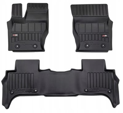 Frogum 3D Rubberen Automatten Set – Geschikt voor LAND ROVER Range Rover Sport II (L494) 2013-2022 – 3-delig (incl. doorlopende achtermat) – TPE Premium Kwaliteit – Extra Hoge Rand 6 cm – Geurloos – Zwart