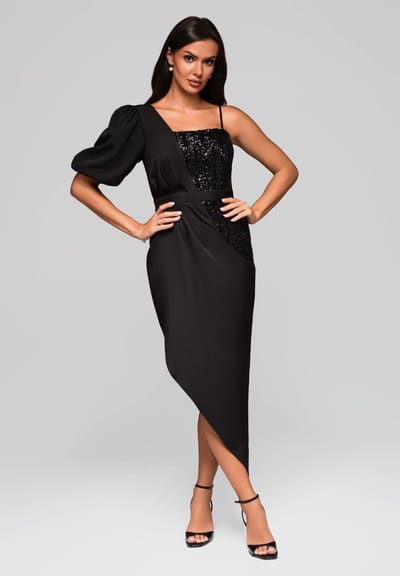 LARICA Jurk - Rits - Jurk Zwart XS