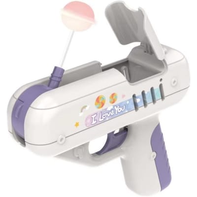 Schattig Liefde Verrassing Pistool Lollyhouder Creatief Speelgoed Snoep Opbergruimte Kerstcadeau voor Jongen Kinderen Grappig Verrassingscadeau