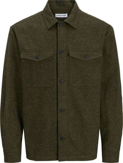 JACK&JONES ESSENTIALS - JJEPERFECT MELANGE OVERSHIRT LS SN Heren Overhemd