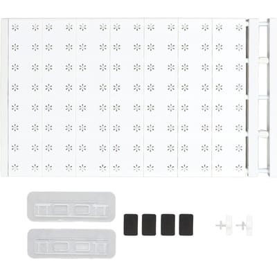 Uitbreidbare Kastplank Ruimtebesparend Ponsvrij Sterk Draagvermogen Kledingkast Kledingverdelers Length 73?125cm/28.7?49.2in white