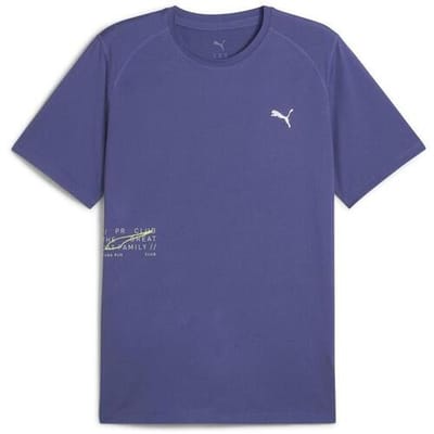 Puma Graphic Mesh​ T-shirt Met Korte Mouwen Blauw S