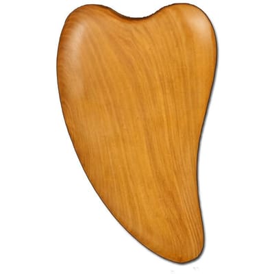 Houten Hartvormige Gua Sha Massagegereedschap, Afslankend & Spierontspanning, Handbediend Massagemassagebord voor Rug, Benen, Armen orange