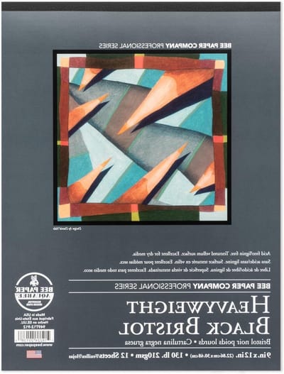 Bristol Papier Zwart - Tekenen Papier - Tekenen Schilderen - Zuurvrij Ligninevrij - 9x12 inch - Zwart