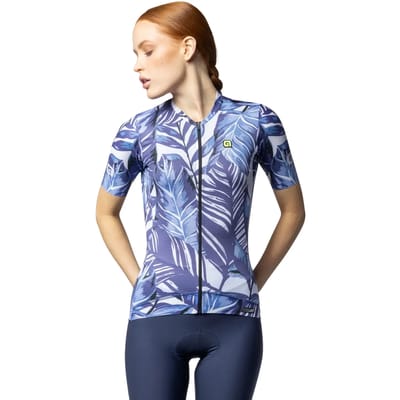 ALE DONNA SS JERSEY PR-E LEAF - Blauw - M - Valt klein